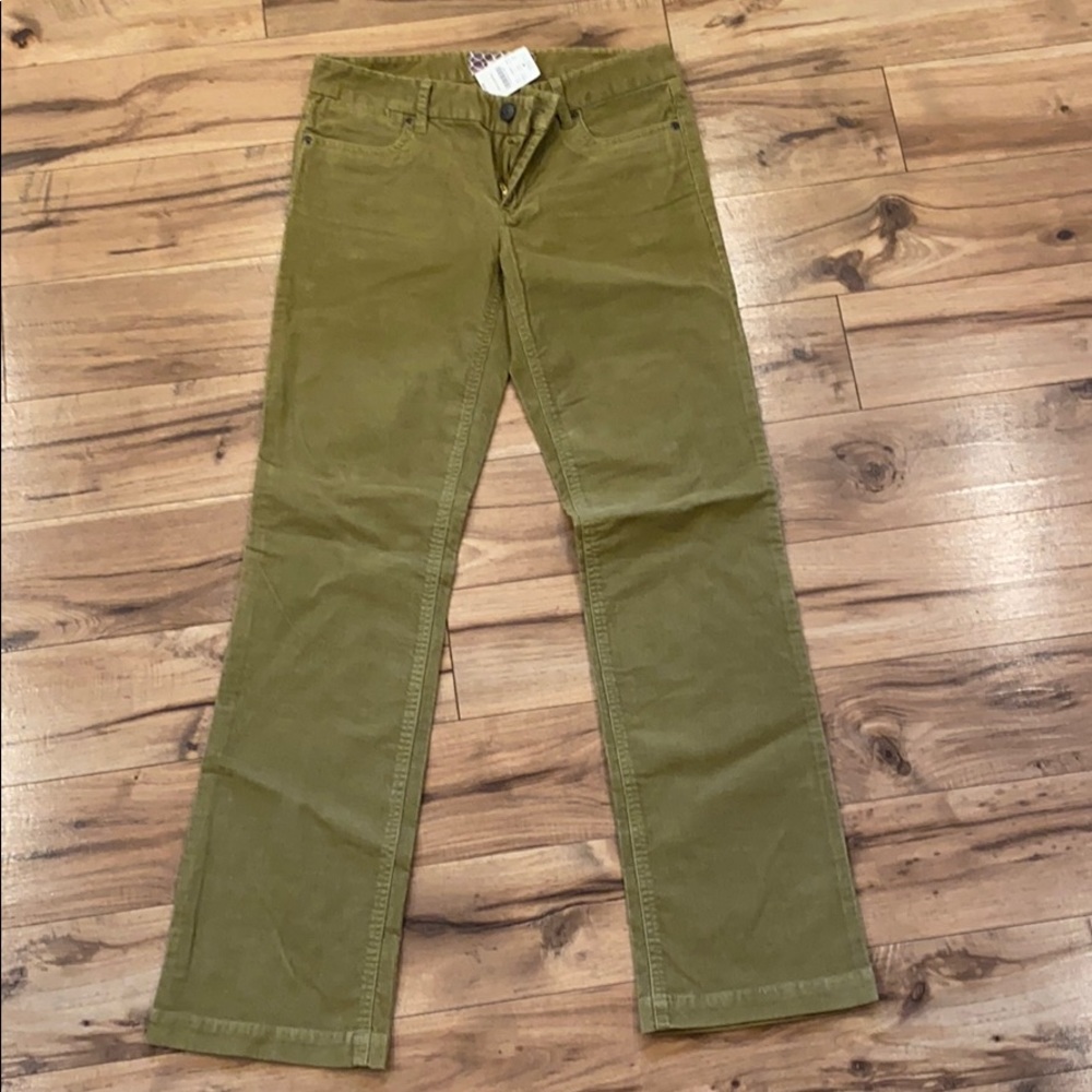 NWT J.Crew Fall Olive Bootcut Cords 6R
